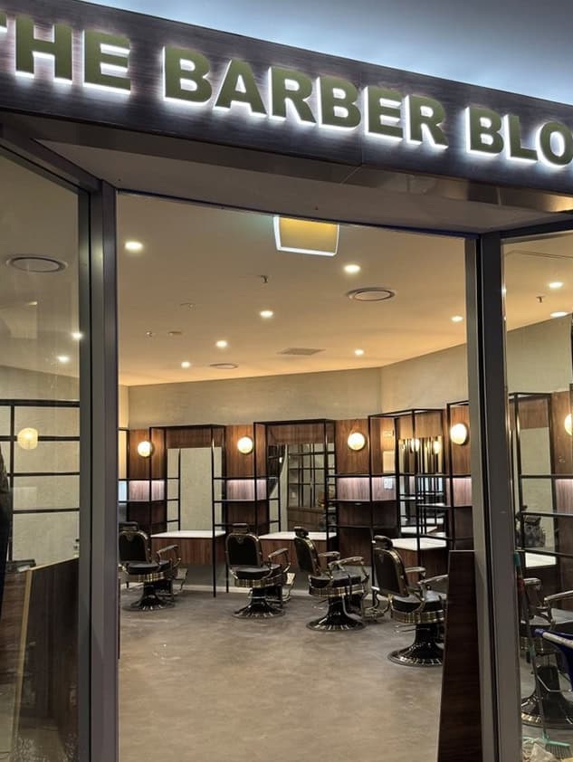 The Barber Bloc shop front and barbershop fit-out